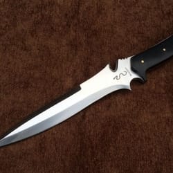 handmade 5160 spring steel antiqued bowie knife for hunting, camping, adventure