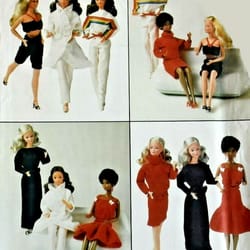 barbie vintage sewing pattern pdf fashion dolls size 11 1/2 inches butterick 6170