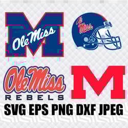 ole miss svg png jpeg dxf digital cut vector files for silhouette studio cricut design