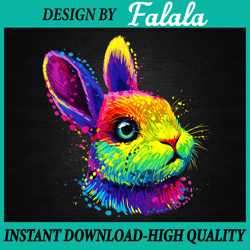 colorful cute bunny face png, easter sublimation png design, easter png, digital download