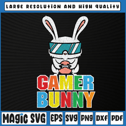 gamer bunny svg, cute easter video game svg, gaming boys kids svg, easter, sublimation download