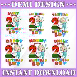 cocomelon birthday number png, cocomelon birthday boy/ girl png, cocomelon party family matching shirt, cocomelon png,