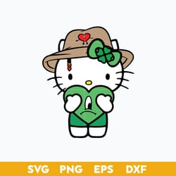 kitty bad bunny heart sad st patrick day svg, bad bunny kitty bebesota svg, st patrick day svg, png dxf eps file