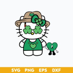 bad bunny kitty bebesota svg, benito kitty st patrick day svg, bad bunny svg, kitty svg, png dxf eps file
