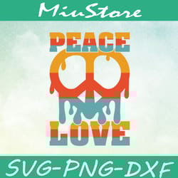 hippie peace love peace sign svg,png,dxf,cricut