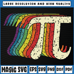 rainbow pi day svg, math teachers svg, math, elementary teacher, pi symbol png, pi day svg, digital download