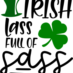 irish lass full shamrocks svg, st patrick's day svg, shamrock svg, st patricks svg, lucky svg file cut digital download