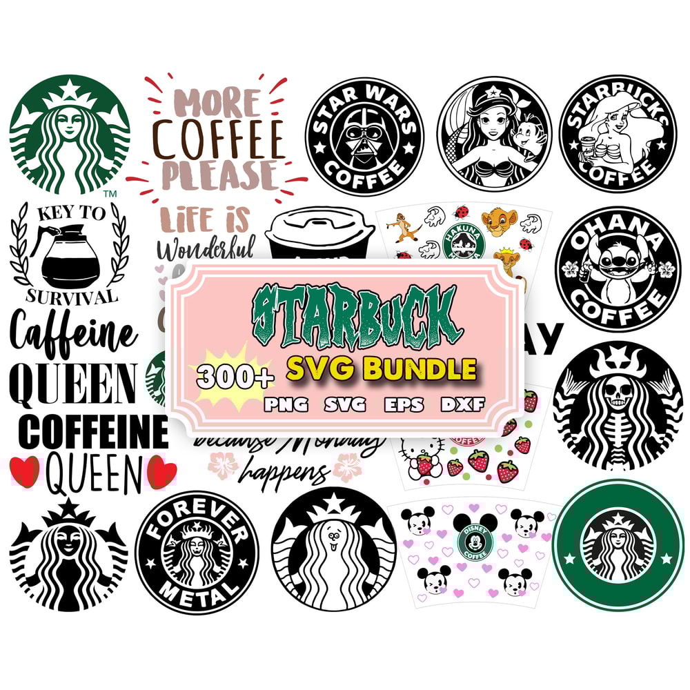 300 Starbucks svg bundle,Starbucks Wrap svg, Starbucks bundle wrap svg, Starbucks Svg files for Cricut & Silhouette.jpg
