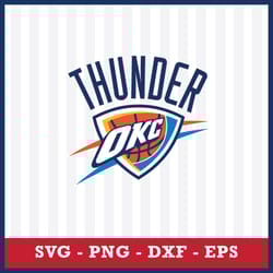 oklahoma city thunder svg, oklahoma city thunder logo svg, basketball team svg, nba svg, sport svg, png dxf eps file