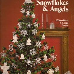christmas snowflakes & angels vintage crochet pattern pdf toys & dolls crocheted