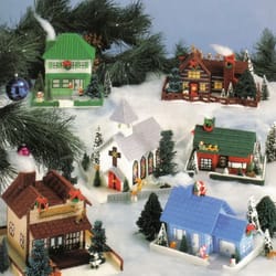 the christmas village plastic canvas vintsge cross stitch pattern pdf classic holiday designs instant downloa