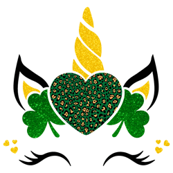 shamrock unicorn png, st patrick's day png, shamrock png, st patricks png, lucky png file cut digital download