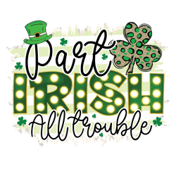 part irish shamrock png, st patrick's day png, shamrock png, st patricks png, lucky png file cut digital download