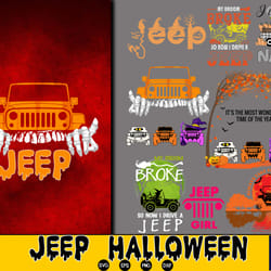jeep halloween bundle svg, jeep halloween bundle svg eps dxf png, for cricut, digital, file cut, instant download