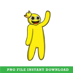yellow rainbow friend png, rainbow friend png, rainbow friend clipart, digital instant download