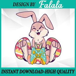 happy easter joystick bunny ear png, funny gaming kids boys png, easter bunny gaming, easter png, digital download