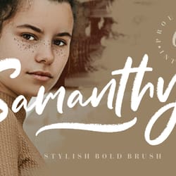 samanthy stylish brush script trending fonts - digital font