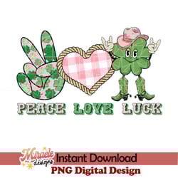 peace love luck sublimation