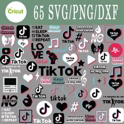 tiktok svg, tiktok bundle svg, png, dxf, cutting file, svg files for cricut, silhouette