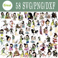 mulan svg, mulan bundle svg, png, dxf, cutting file, svg files for cricut, silhouette