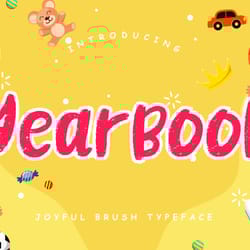 yearbook joyful brush trending fonts - digital font