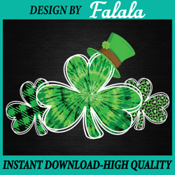 three irish tie dye leopard plaid shamrocks st patricks day png, leopard cowhide, patrick day png, digital download