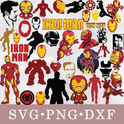 iron man svg, iron man bundle svg, png, dxf, svg files for cricut, movie svg, clipart