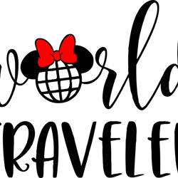 world traveler minnie svg, love mickey svg, disney svg, disney mickey mouse svg digital download