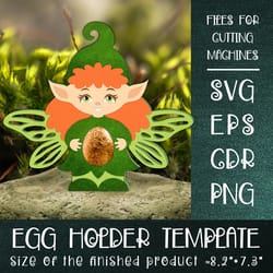 forest elf girl | easter egg holder template