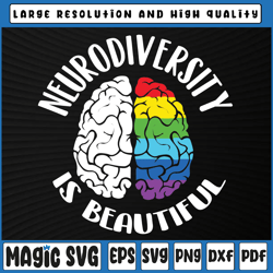 adhd autism awareness neurodiversity is beautiful svg, embrace neurodiversity svg, digital download