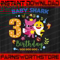 shark 3rd birthday svg, boy birthday shark svg dxf eps, boy third birthday clipart, three year old, baby,shark,