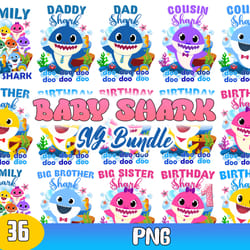 baby shark family bundle svg, baby shark svg, shark clipart svg, baby shark cricut file