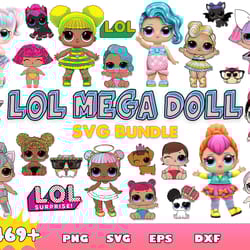 lol doll bundle svg, baby dolls svg, lol surprise svg, lol quenn svg, png dxf eps file