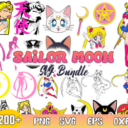 sailor moon bundle svg, sailor moon svg, usagi tsukino svg, anime svg, png dxf eps file