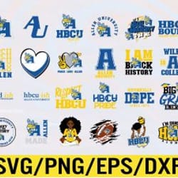 allen university artwork hbcu collection, svg, png, eps, dxf