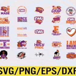 edward waters university artwork hbcu collection, svg, png, eps, dxf