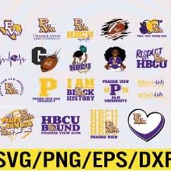 prairie view a&m university artwork hbcu collection, svg, png, eps, dxf
