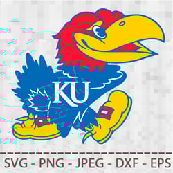 kansas jayhawks svg png jpeg dxf digital cut vector files for silhouette studio cricut design