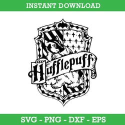 hufflepuff house emblem outline svg, harry potter house crest svg, school of magic house crest svg, instant download
