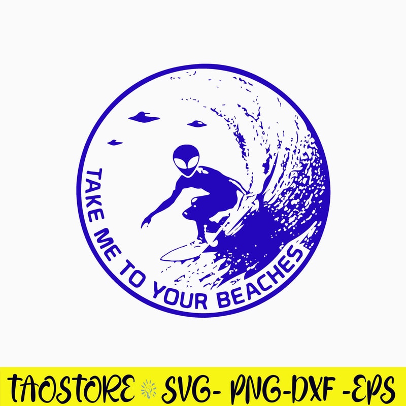 Alien Surf Svg, Surf Waves Fun Hawaiian Sea Ocean Surfboard Svg, Alien Svg, Png Dxf Eps File.jpg