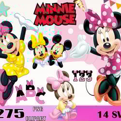 275 png minnie mouse clipart, minnie mouse png, disney minnie mouse bundle png, disney png digital download