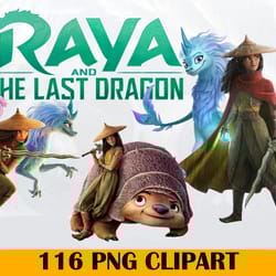 116 raya clipart, raya and the last dragon png, disney raya bundle png, disney png digital download