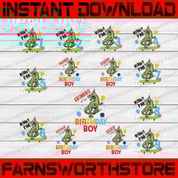 dinosaur birthday boy family bundle svg, family saurus svg, birthday boys t rex party svg, png