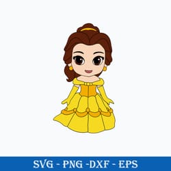 baby belle svg, beauty and the beast svg, disney princess svg, png dxf eps digital file