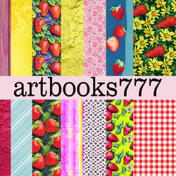 strawberry summer - digital paper, scrapbooking, fast download -5