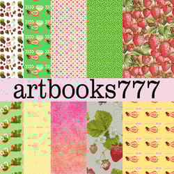 strawberry summer - digital paper, scrapbooking, fast download -6