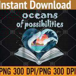 oceans of possibilities summer reading 2022 librarian png digital download