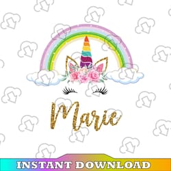personalized birthday girl png, unicorn birthday png, birthday girl party png, gift for kids, birthday girl png,