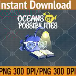 oceans of possibilities summer reading 2022 anglerfish png, digital download