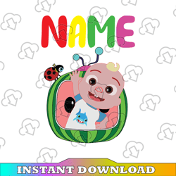 cocomelon personalized name birthday jj png svg, jj svg, cocomelon brithday svg png, cocomelon cut file,